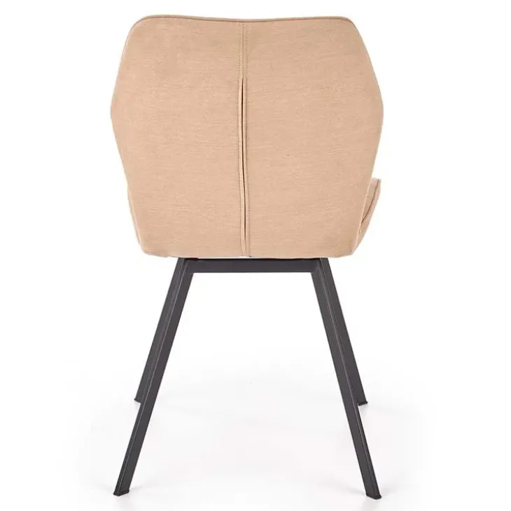 Set 4 sedie sala da pranzo moderne imbottite in tessuto beige Raven