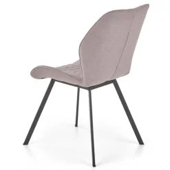 Set 4 sedie sala da pranzo moderne imbottite in tessuto grigio Raven