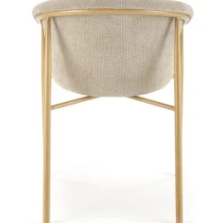 Set 2 sedie sala da pranzo moderne in tessuto beige Mulan