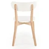 Set 2 sedie soggiorno design moderno bianco rovere Scandy