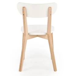 Set 2 sedie soggiorno design moderno bianco rovere Scandy