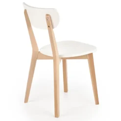 Set 2 sedie soggiorno design moderno bianco rovere Scandy