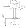 Set 2 sgabelli alti regolabili in ecopelle nero cromato Benji