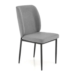 Set tavolo 110/170cm + 4 sedie imbottite grigio nero Albani