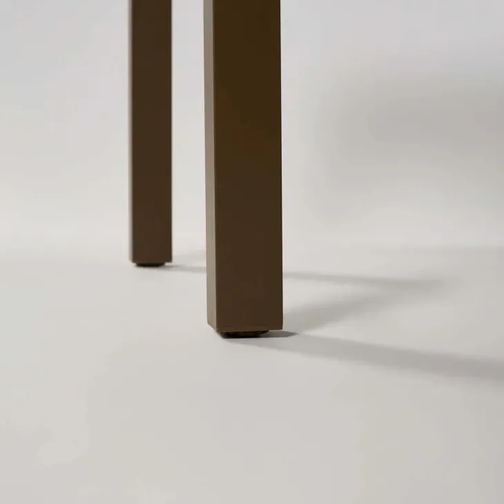 Set tavolo da giardino allungabile 160/240cm tortora + 4 sedie con braccioli tondi tortora Brezza