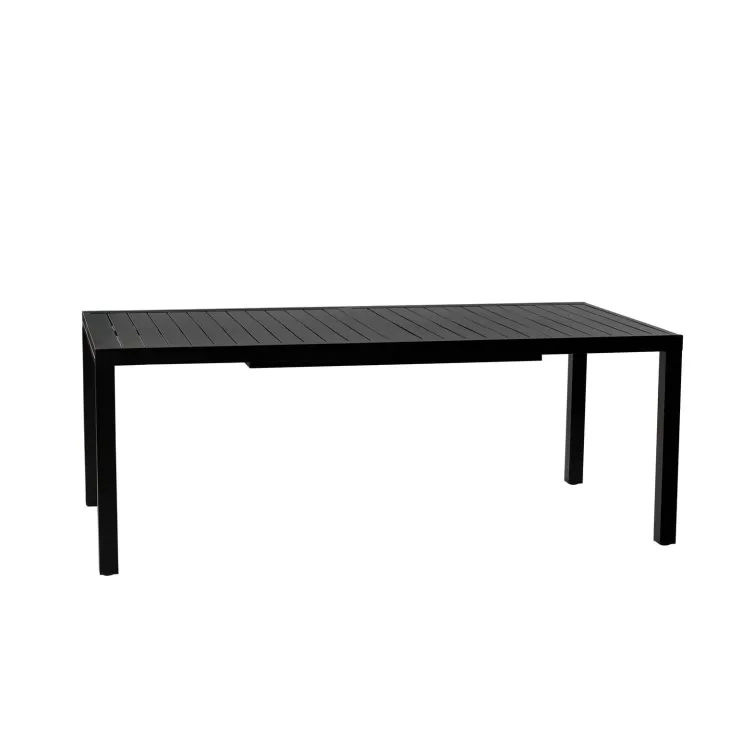 Set tavolo da giardino allungabile 200/300cm antracite + 6 sedie con braccioli quadrati antracite Brezza