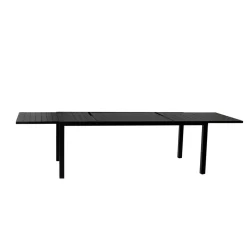 Set tavolo da giardino allungabile 200/300cm antracite + 6 sedie con braccioli quadrati antracite Brezza