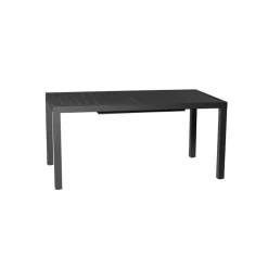 Set tavolo da giardino allungabile 160/240cm antracite + 4 sedie con braccioli quadrati antracite Brezza