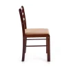 Set tavolo moderno 110x72cm + 4 sedie rovere scuro Lunelle