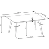Set tavolo 120x80cm + 4 sedie moderno rovere cappuccino Arona