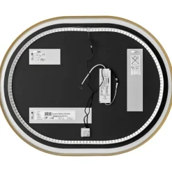 Specchio da parete con led 70x90cm dorato Glossy 3