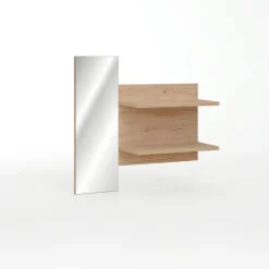 Specchio da parete con mensole rovere Berlino