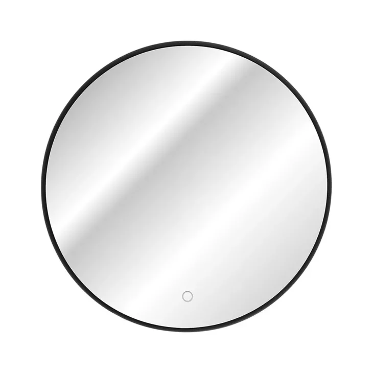 Specchio da parete retroilluminato 60x60cm nero Shinny