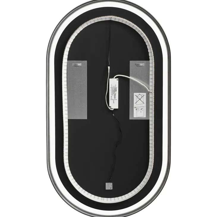 Specchio da parete retroilluminato 50x90cm nero Glossy