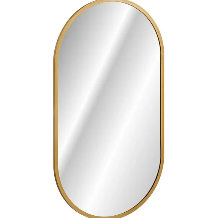Specchio da parete retroilluminato 50x90cm dorato Glossy