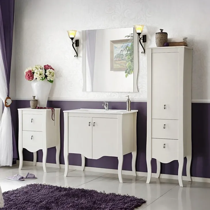 Specchio da parete 80x80cm bianco Brigit