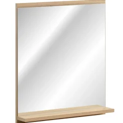 Specchio da parete 50x57cm con mensola rovere Bully