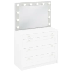 Specchio da parete 90x60cm da trucco con led bianco Shubo