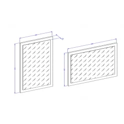 Specchio da parete 40x60h cm bianco Lolla