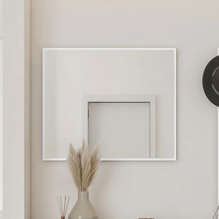 Specchio ingresso da parete 92x77cm bianco Accent