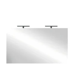 Specchio 120x75cm moderno con due LED vetro Premier
