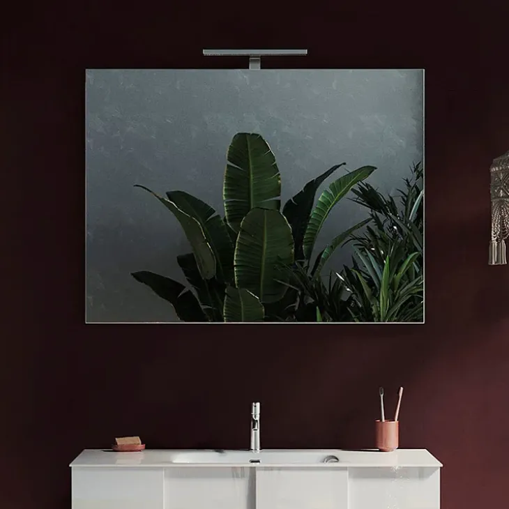 Specchio 100x75cm moderno con un LED vetro Premier