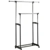 Stand appendiabiti 90-142x97-170h cm allungabile con ruote nero Bonney