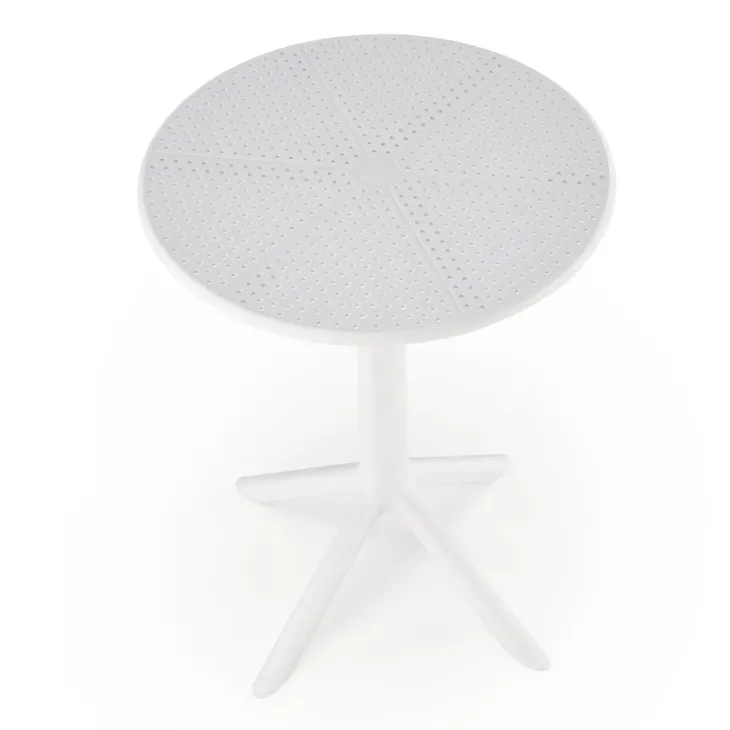 Tavolino da giardino rotondo polipropilene 60cm bianco Ondina