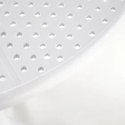 Tavolino da giardino rotondo polipropilene 60cm bianco Ondina