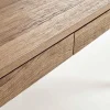 Tavolino da salotto con cassetti 120x55cm noce acciaio nero Yonok