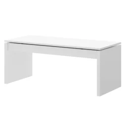 Tavolino da salotto contenitore 102x50cm design moderno bianco lucido Paris