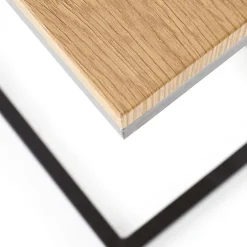 Tavolino da salotto design 40x30cm rovere miele acciaio Radom