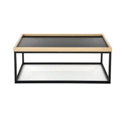 Tavolino da salotto industrial 100x60cm rovere nero Tammy