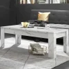 Tavolino da salotto moderno design 122x65cm marmo bianco Viking
