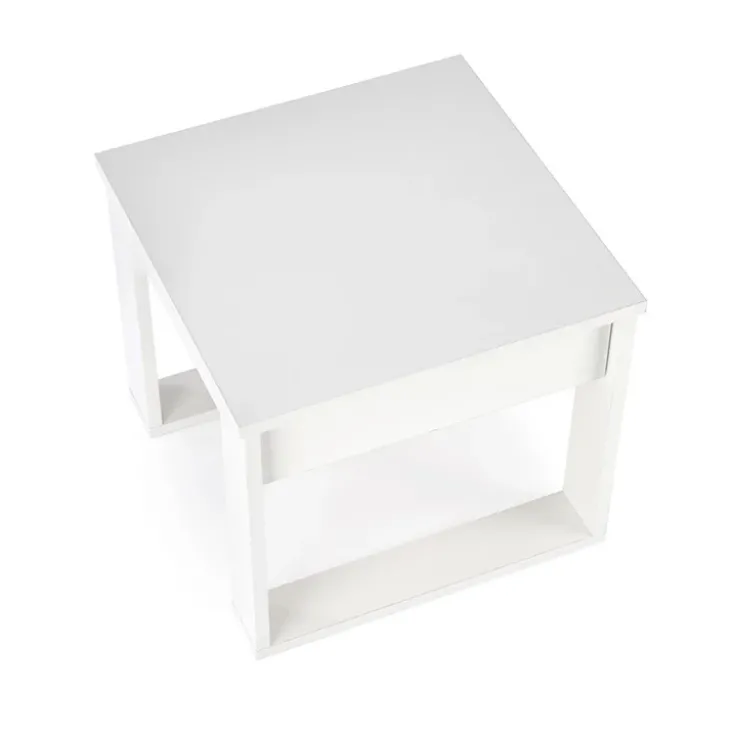 Tavolino da salotto moderno 60x60cm bianco Libano
