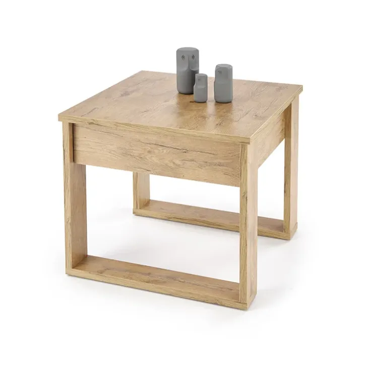 Tavolino da salotto moderno 60x60cm rovere Libano