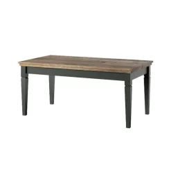 Tavolino da salotto moderno 110x50cm verde scuro quercia Texel