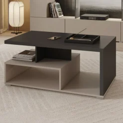 Tavolino da salotto 100x60cm beige grigio Matt