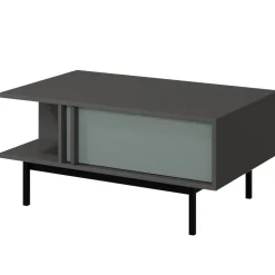 Tavolino da salotto 93x60cm 1 cassetto antracite verde Essenzia