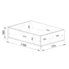 Tavolino da salotto 110x77 cm 2 cassetti con design cannettato rovere nero frassinato Norcia