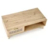 Tavolino da salotto 120x60cm 1 cassetto 1 vano a giorno moderno rovere Sombra