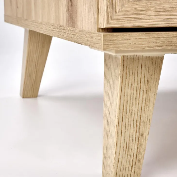 Tavolino da salotto 120x60cm 1 cassetto 1 vano a giorno moderno rovere Sombra