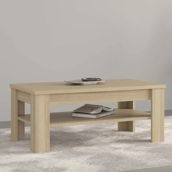 Tavolino da salotto 120x65cm con ripiano rovere Écarté