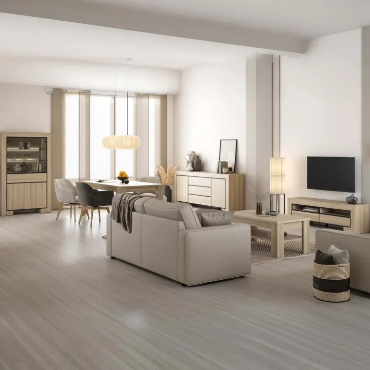 Tavolino da salotto 120x65cm con ripiano rovere Écarté