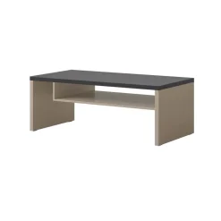 Tavolino da salotto 120x60cm con ripiano tortora nero Lolla