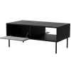 Tavolino da salotto 100x55cm con vano noce nero Wild