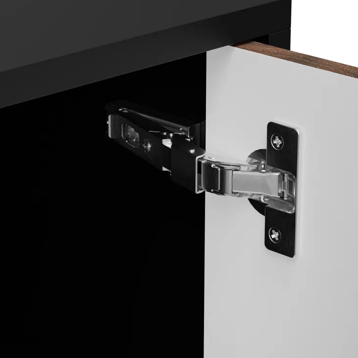 Tavolino da salotto 100x55cm con vano noce nero Wild