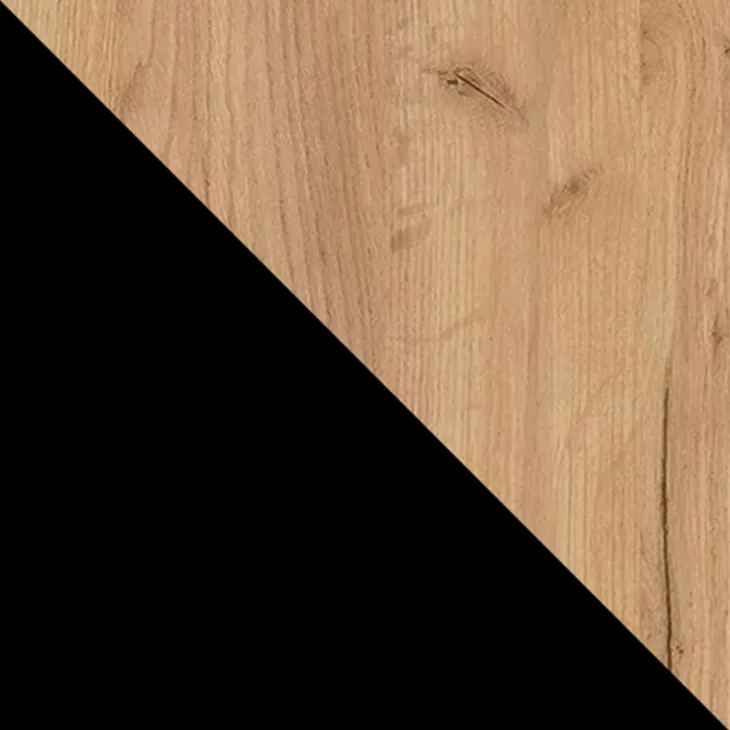 Tavolino da salotto 75x75cm design moderno rovere nero Valeris