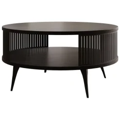 Tavolino da salotto 75x75cm design moderno nero Valeris
