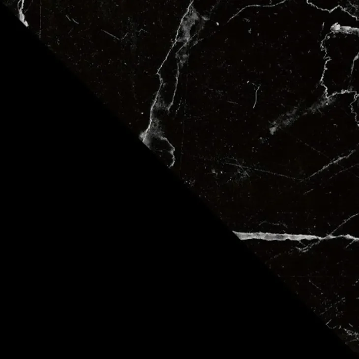 Tavolino da salotto 110x65cm effetto marmo nero Elden